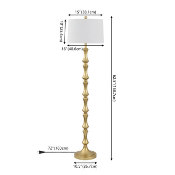 Jaxon 62.5" Metal LED Floor Lamp - JONATHAN Y